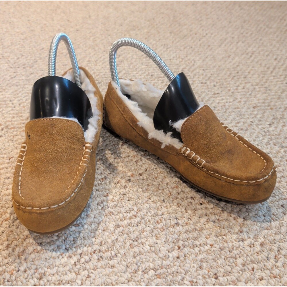 Koolaburra by UGG Lezly Slippers Womens 7 Brown Leather Cozy Lounge Shearling